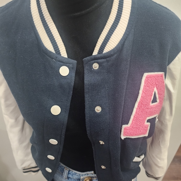 [ reflex] Juniors size Medium, cutest letterman jacket w/ pink "A" - Picture 5 of 16